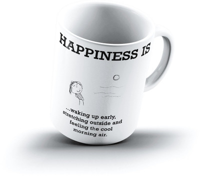 

Ucard Happiness Is1481 Bone China, Ceramic, Porcelain Mug(325 ml)