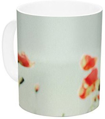 

Kess InHouse InHouse Bree Madden Poppy Ceramic Coffee, 11 oz, Multicolor Ceramic Mug(60 ml)