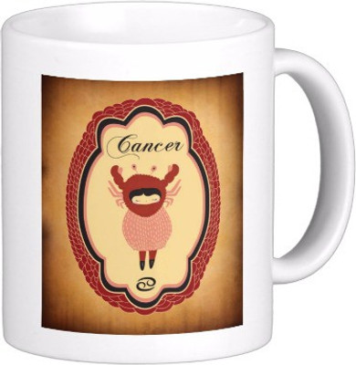 

Exoctic Silver Zodiac Signs Cancer Ceramic Mug(300 ml), Multicolor