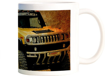 

Rangeele Inkers Hummer Cool Ceramic Mug(300 ml), Multicolor