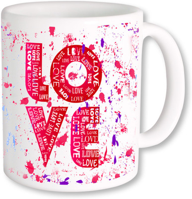 

PhotogiftsIndia Love Design Ceramic Mug(325 ml), Multicolor