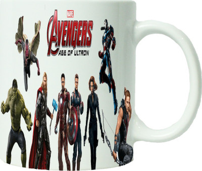

Maison N Mode Avangers Coffee Ceramic Mug(330 ml), Multicolor