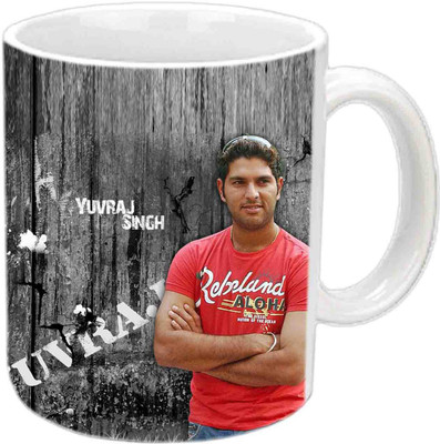 

Jiya Creation1 Sixer King Yuvraaj Singh White Ceramic Ceramic Mug(350 ml)