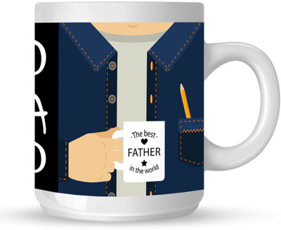 

Huppme The Best Dad White Ceramic Mug(350 ml)