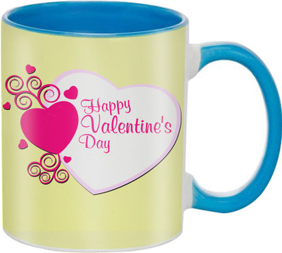 

SKY TRENDS Beautiful Special and Best Happy Valentine Gifts for Boyfriend Girlfriend Fiance Wife Husband Friends Birthday Anniversary053 Ceramic Mug(325 ml), Blue