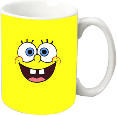 

Maison N Mode Laughing Coffee Ceramic Mug(330 ml), Multicolor