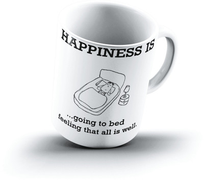 

Ucard Happiness Is1628 Bone China, Ceramic, Porcelain Mug(325 ml)