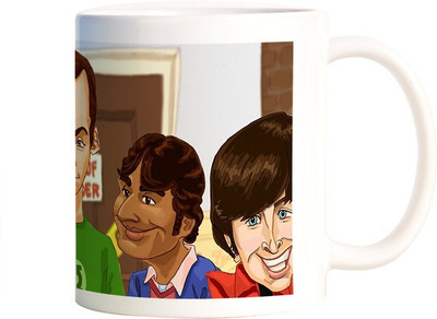 

Rangeele Inkers The Big Bang Theory Caricature Art Work Ceramic Mug(300 ml), Multicolor