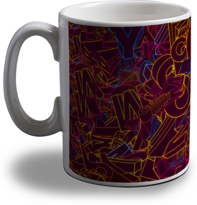 

Artifa Cmyk Lovers Porcelain, Ceramic Mug(350 ml), Multicolor