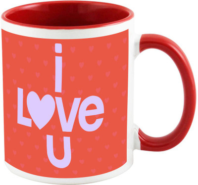 

AllUPrints Lost In Your Love Red Ceramic Mug(325 ml)