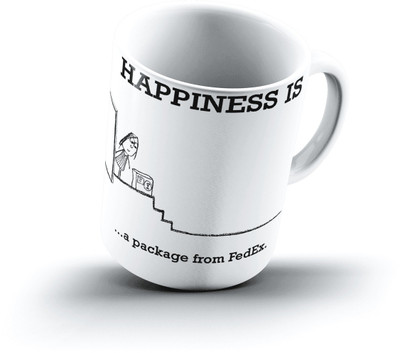

Ucard Happiness Is2196 Bone China, Ceramic, Porcelain Mug(325 ml), Multicolor