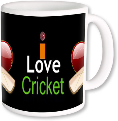 

PhotogiftsIndia I Love Cricket 04 Ceramic Mug(325 ml), Multicolor
