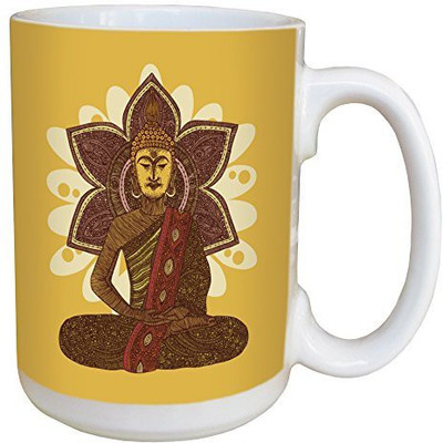 

Tree-Free Greetings Greetings 45544 Valentina Ramos Calmness Within Ceramic with Full-Sized Handle, 15-Ounce Ceramic Mug(60 ml), Multicolor