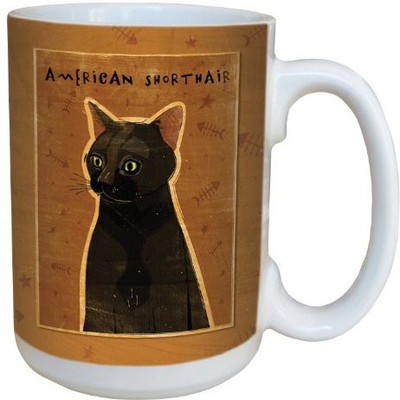 

Tree-Free Greetings Greetings sg44060 American Shorthair Cat by John W. Golden Ceramic with Full-Sized Handle, 15-Ounce Ceramic Mug(60 ml), Multicolor