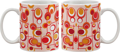 

Artifa Red Circles Pattern Porcelain, Ceramic Mug(350 ml), Multicolor