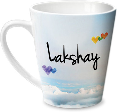 Hot Muggs Simply Love You Lakshay Conical Ceramic Mug(350 ml)