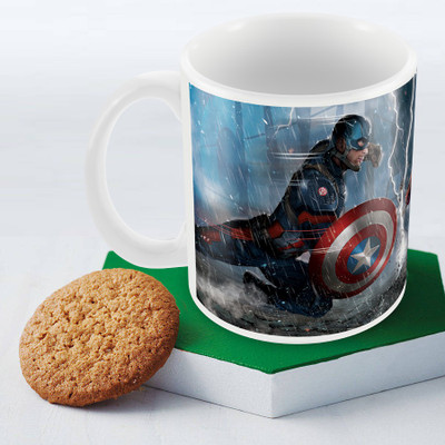 

Marvel Civil War Captain America Officially Licensed (pack of 1) Ceramic Mug(350 ml), Multicolor
