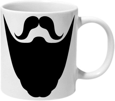 Mooch Wale Desi Beard Ceramic Coffee Mug(325 ml)