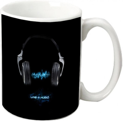 

Maison N Mode Live Music Coffee Ceramic Mug(330 ml), Multicolor