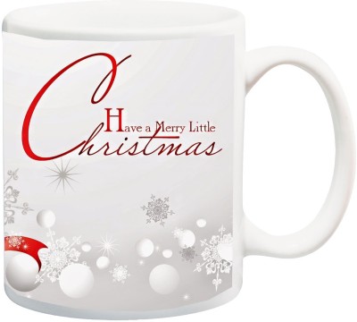 

ME&YOU Gift For family/Relative/friend;Have a merry Little Christmas Printed Ceramic Mug(325 ml), Orange