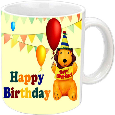 

Raj Laxmi cute tiger white Ceramic Mug(350 ml)