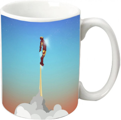

Maison N Mode Iron Man Fly In Sky Coffee Ceramic Mug(330 ml), Multicolor