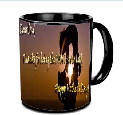 

Raj Laxmi Thanks Dad For Everything Multicolor Ceramic Mug(3.5 ml), Black
