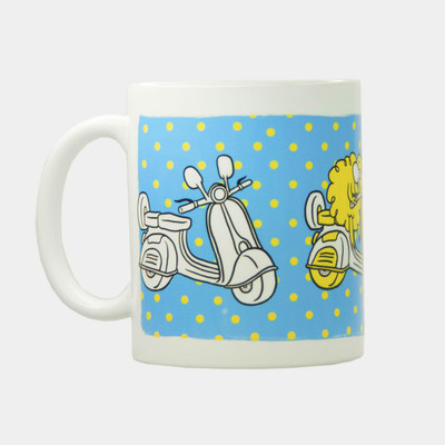 

Chumbak Scooter Ceramic Mug(300 ml), Multicolor