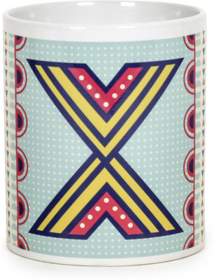 

Chumbak Alphabet X Ceramic Mug(300 ml), Multicolor