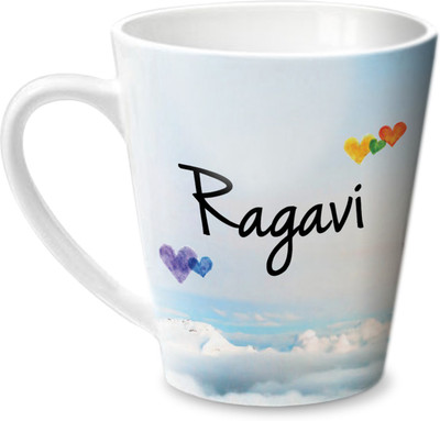 

Hot Muggs Simply Love You Ragavi Conical Ceramic Mug(350 ml)