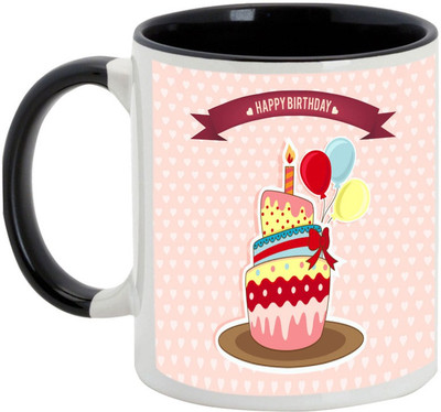 

AllUPrints Happy Birthday To You Ceramic Mug(325 ml), Black
