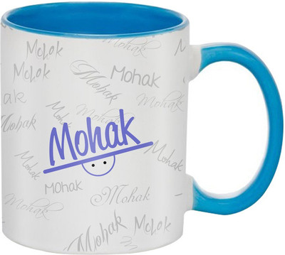 

SKY TRENDS Mohak Birthday Gift Coffee 350 ML Ceramic Mug(350 ml), Multicolor