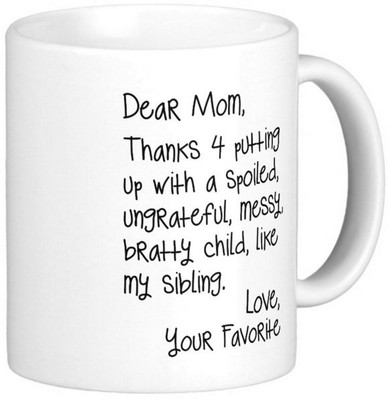 

Exoctic Silver Mom Maa Mother Series 002 Ceramic Mug(300 ml), Multicolor