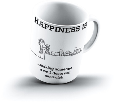 

Ucard Happiness Is1165 Bone China, Ceramic, Porcelain Mug(325 ml)