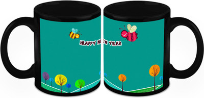 

Homesogood New Year Banner Ceramic Mug(325 ml, Pack of 2)