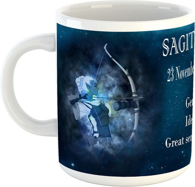 

Deeher Gifts Sagittarius Ceramic Mug(330 ml), Multicolor