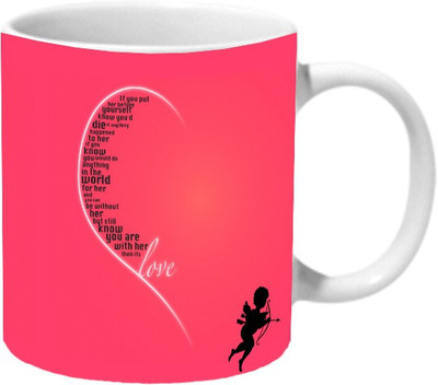 

Mooch Wale You Know Its Love Ceramic Mug(325 ml), Multicolor