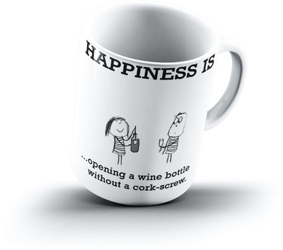 

Ucard Happiness Is1621 Bone China, Ceramic, Porcelain Mug(325 ml)