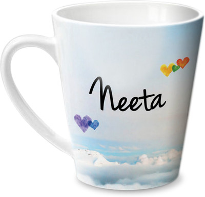 

Hot Muggs Simply Love You Neeta Conical Ceramic Mug(350 ml)