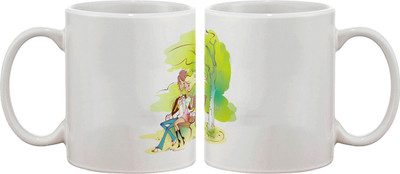 

Artifa Couple On Bench Drawing Porcelain, Ceramic Mug(350 ml), Multicolor