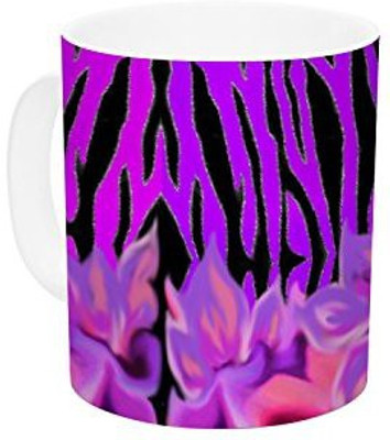 

Kess InHouse InHouse Nina May Cezarra Pink Purple Ceramic Coffee, 11 oz, Multicolor Ceramic Mug(60 ml)