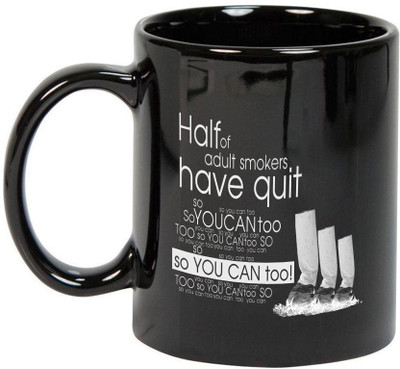 

Prithish You Can Quit Smoking Black Ceramic Mug(330 ml)