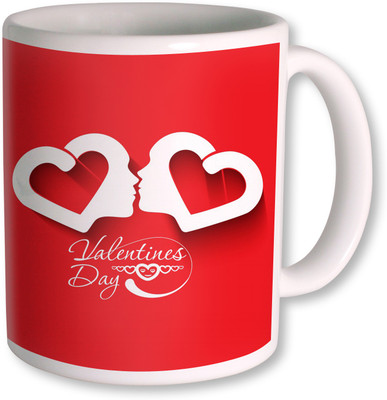 

PhotogiftsIndia Happy Valentine Day With Red Background Ceramic Mug(350 ml), White