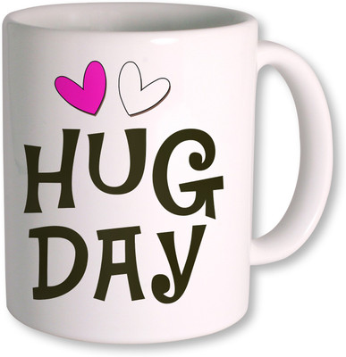 

PhotogiftsIndia Hug Day Coffee Ceramic Mug(350 ml), White