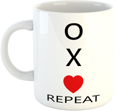 

Deeher Gifts 0 X Love Repeat Ceramic Mug(330 ml), Multicolor