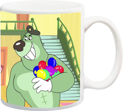 

ME&YOU Gift For Holi; holee hai cartoon printed Ceramic Mug(325 ml), Multicolor
