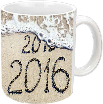 

Raj Laxmi Sand made new year 2016 Ceramic Mug(350 ml), White