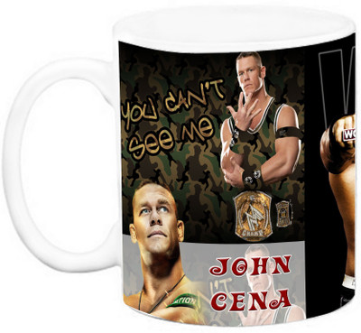 

EFW WWF Super star - John Cena (Design 3) Ceramic Mug(325 ml), Multicolor