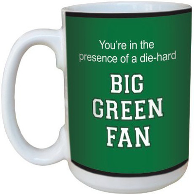 

Tree-Free Greetings Greetings lm44419 Big Green College Football Fan Ceramic with Full-Sized Handle, 15-Ounce Ceramic Mug(60 ml)