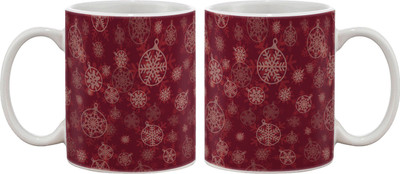 

Artifa Christmas Pattern Porcelain, Ceramic Mug(350 ml), Multicolor